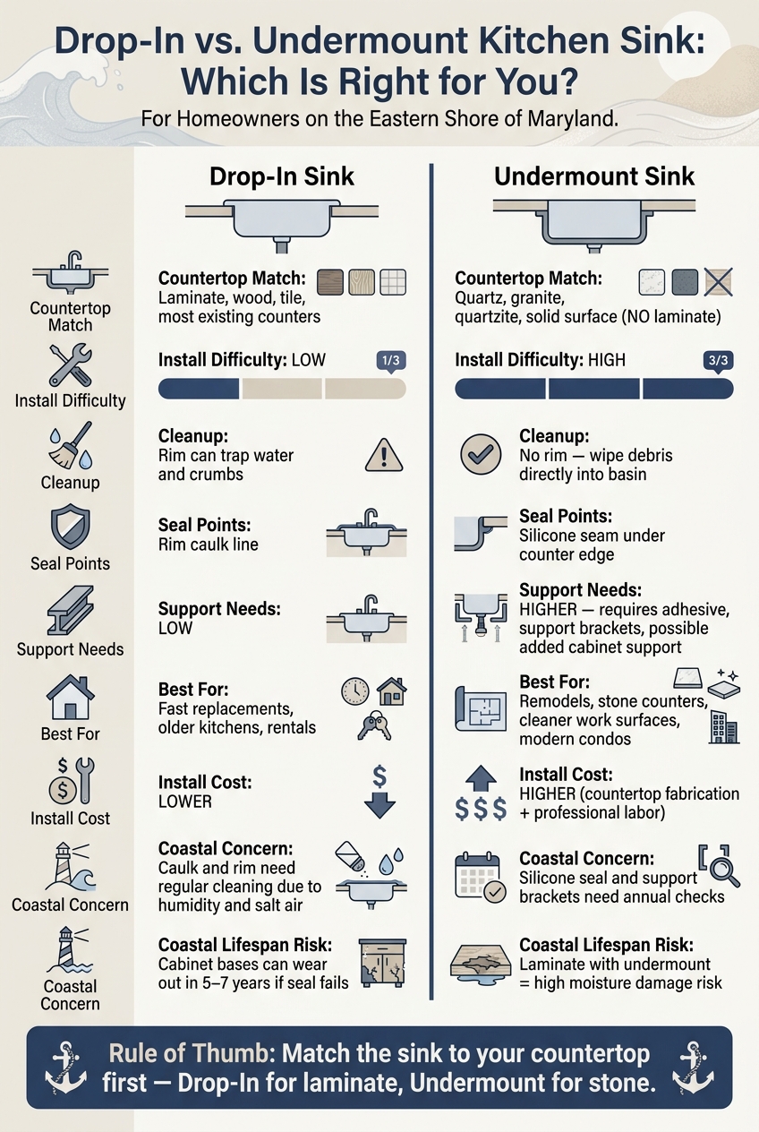 Drop-In vs. Undermount Kitchen Sink: Which Is Right for You?