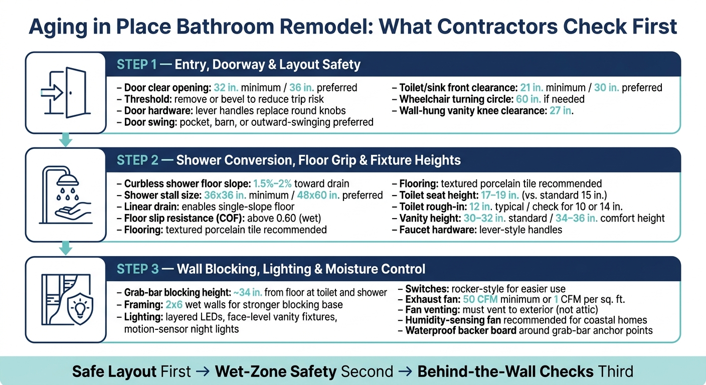Aging in Place Bathroom Remodel: 3-Step Contractor Inspection Checklist
