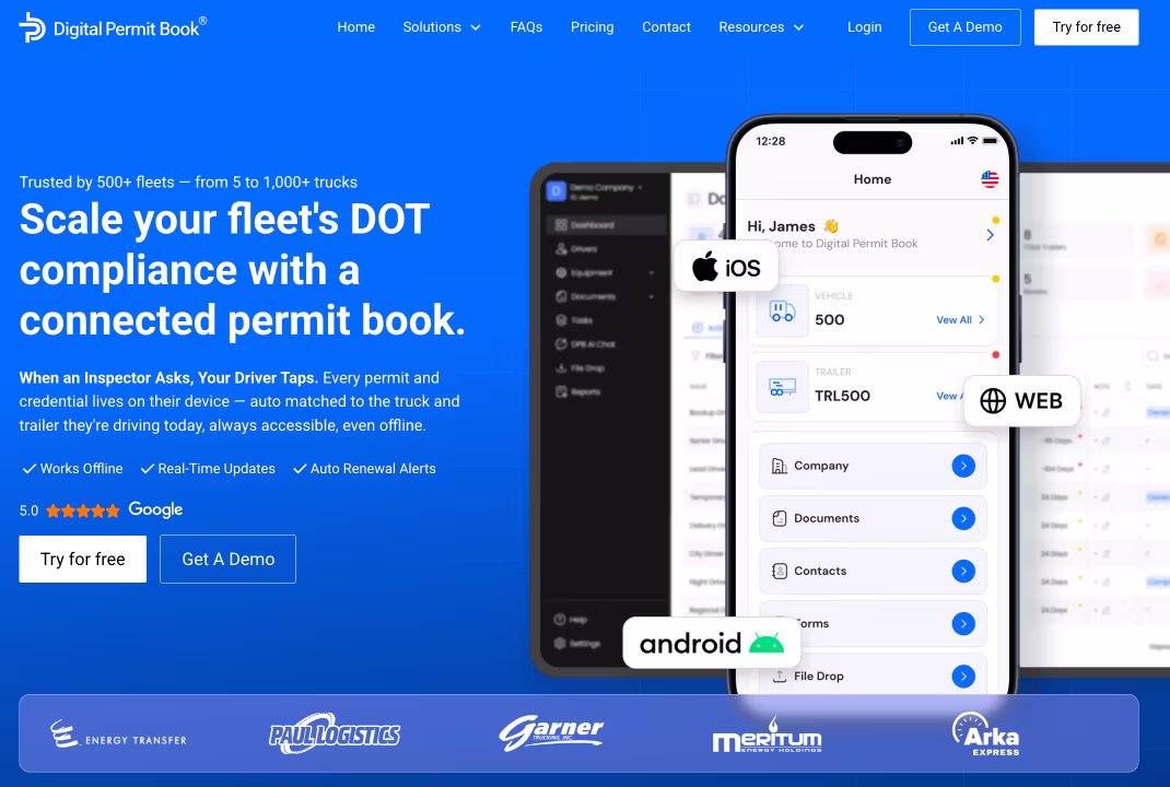 digitalpermitbook website preview
