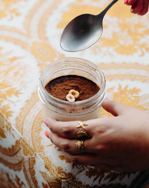 Tiramisu to share at the PLANB hotel in Chamonix