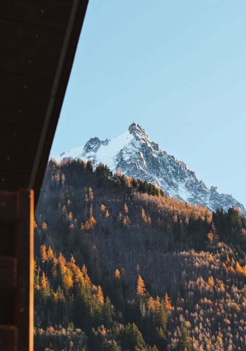 PlanB, a hotel at the foot of Mont Blanc in Chamonix, offering easy access to the ski slopes and alpine activities for an unforgettable stay.