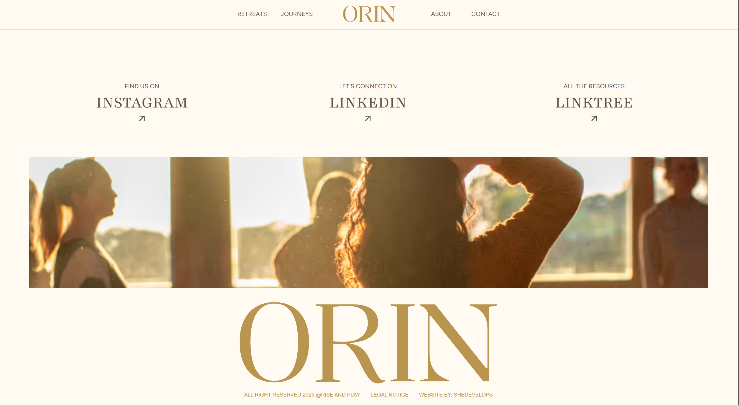 ORIN Retreats Website