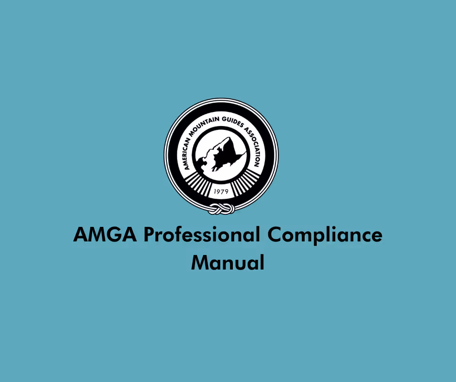 Cover of the AMGA Professional Compliance Manual with the organization's logo.