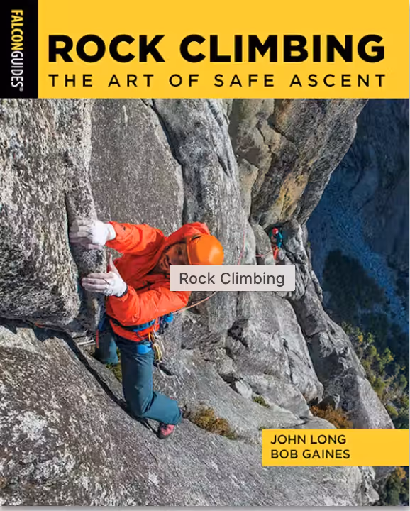 Person in orange gear rock climbing on steep, rocky surface with another climber in the background.