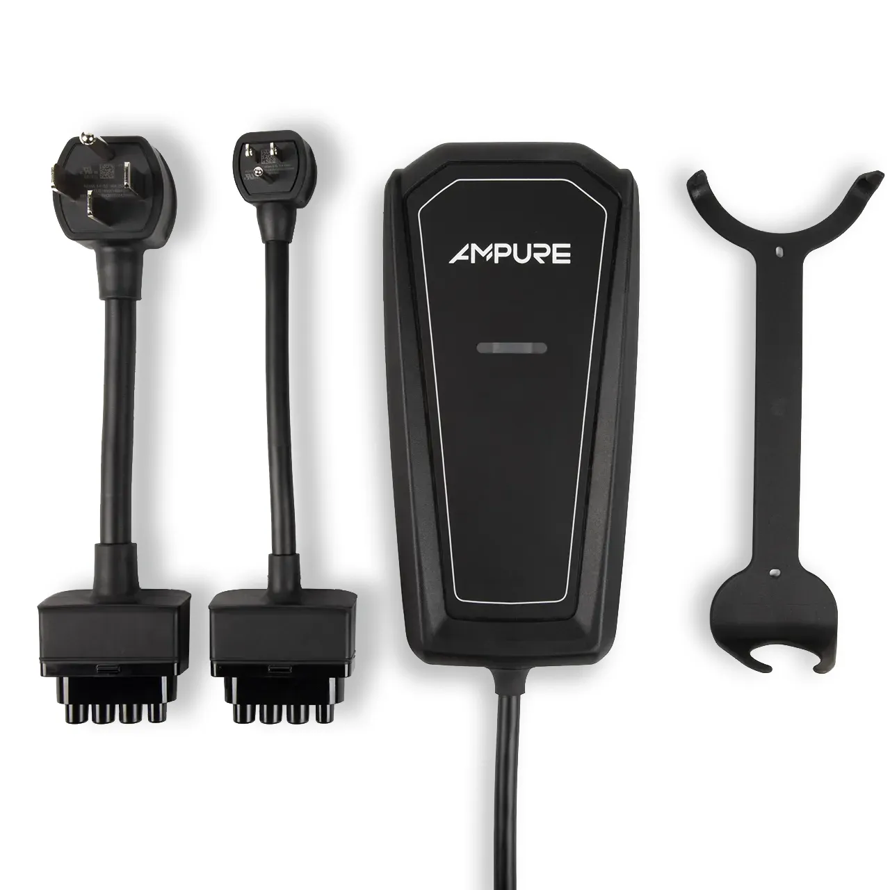 Ampure Go EV Charger, Portable Charger for SAE EVs equipped with Mounting Gear and Grid Plugs