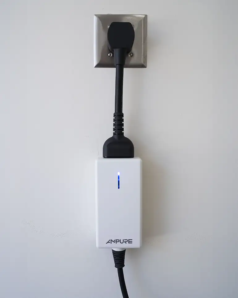Ampure Go 2 Charger Connected to 240V Outlet Dryer Outlet charging EV