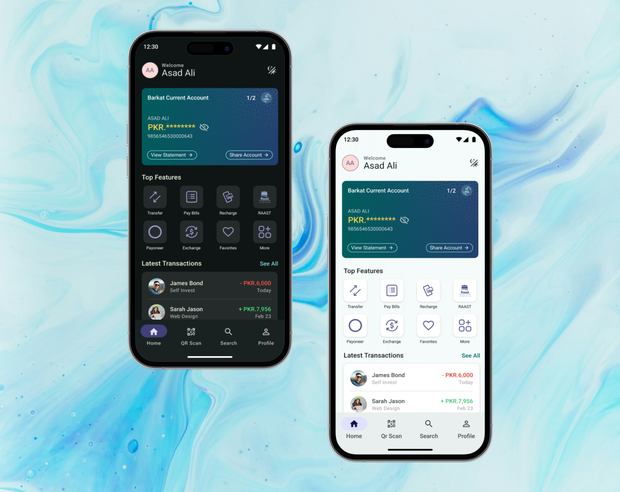 Mobile app ui design mockup