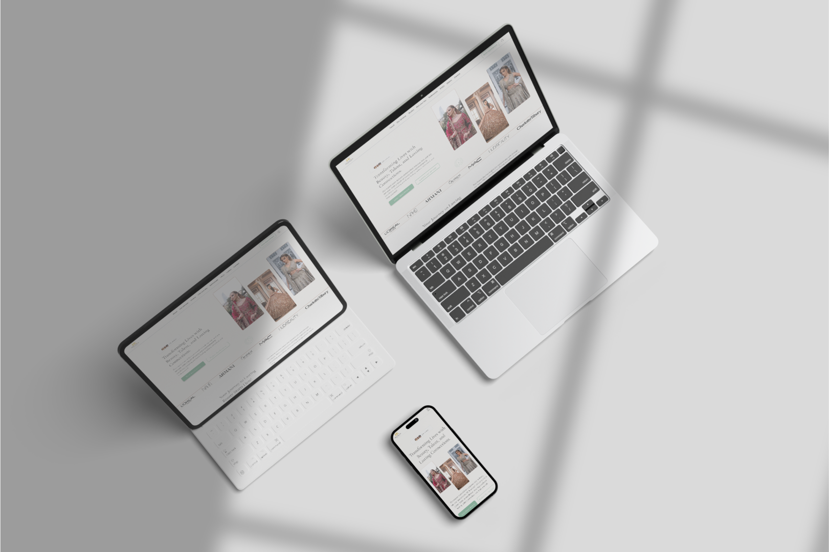 Web design mockup