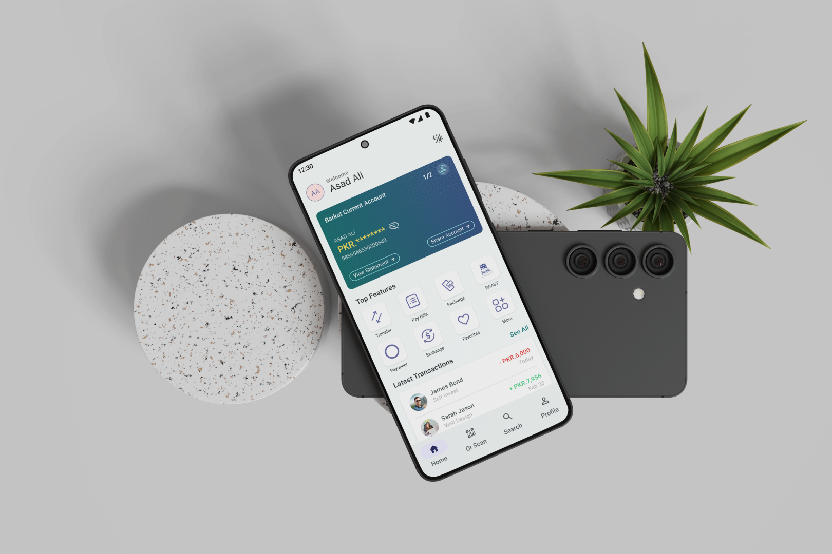 mobile app ui design mockup