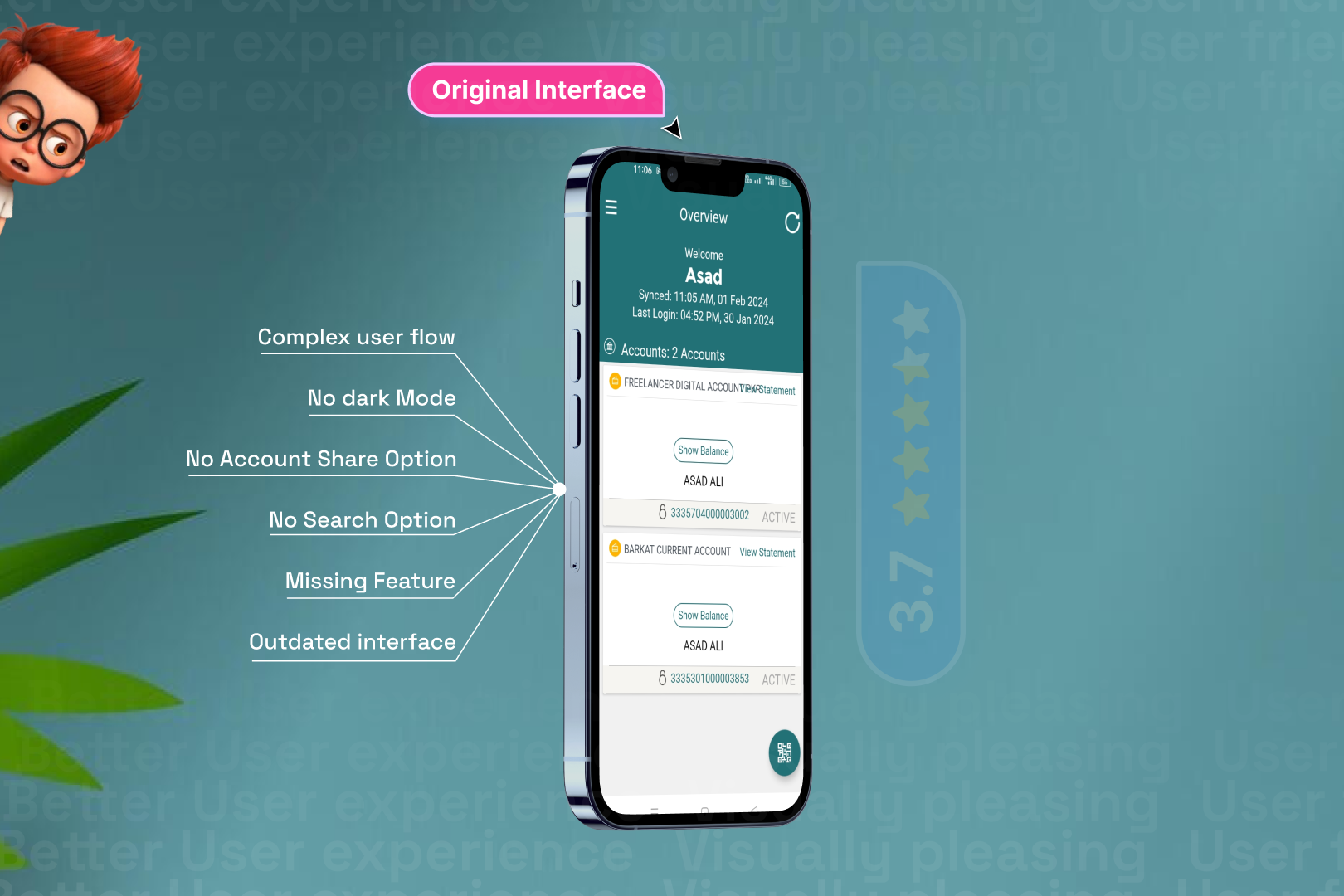 mobile app ui design mockup