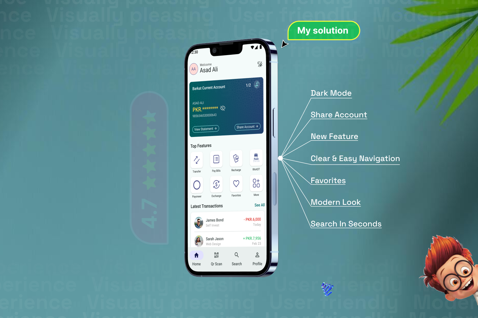 mobile app ui design mockup
