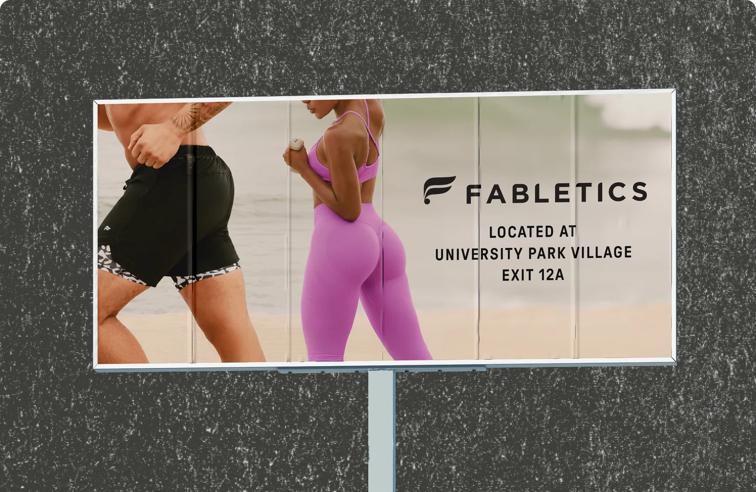 Fabletics billboard: Located at University Park Village, Exit 12A