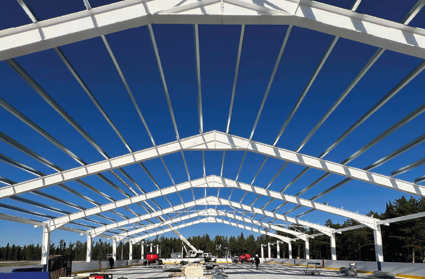 Toit pour patinoire extérieure