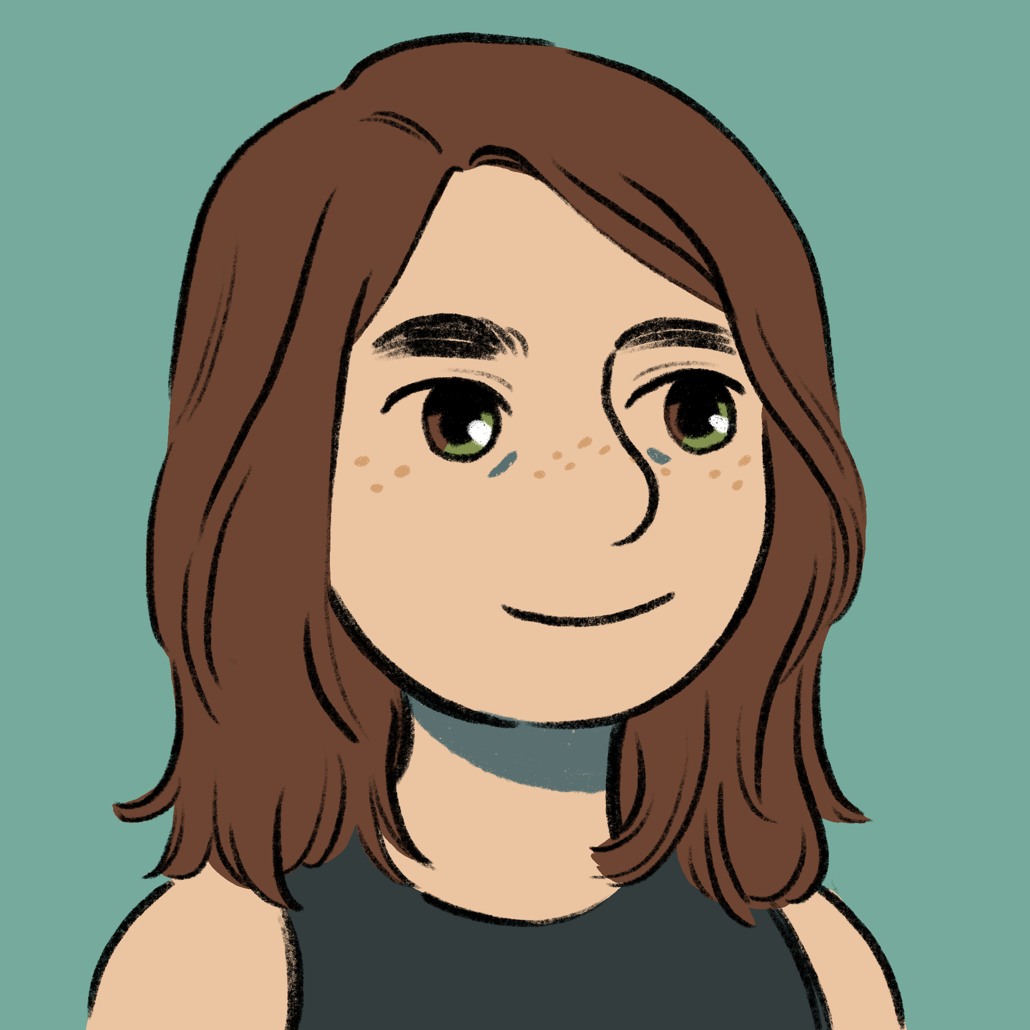 cartoon portrait of raven warner