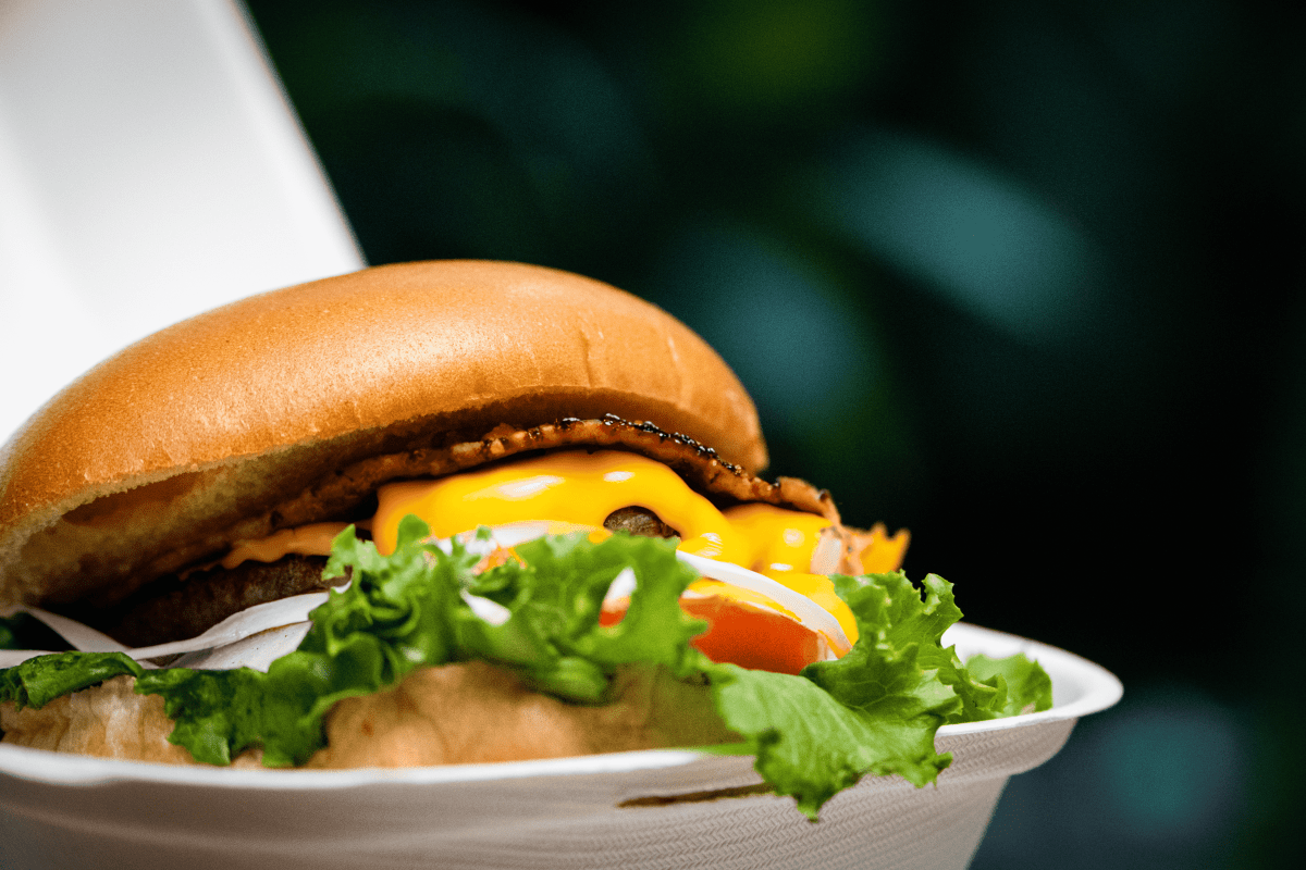 acercamiento a una imagen de hamburguesa