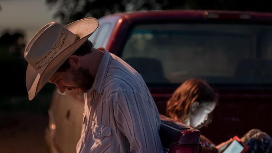 Josh O'Connor and Lily LaTorre in Train Dreams