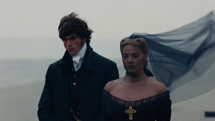 Jacob Elordi and Margot Robbie in Wuthering Heights