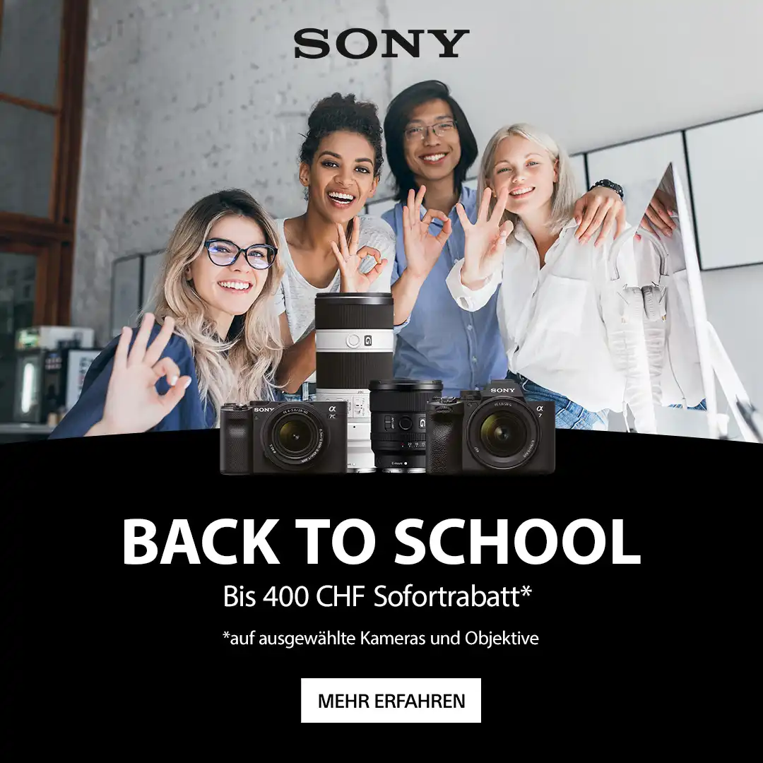 🎒 Neu im August: Back to School mit bis zu CHF 400 Reduktion – Sony Sofortrabatt