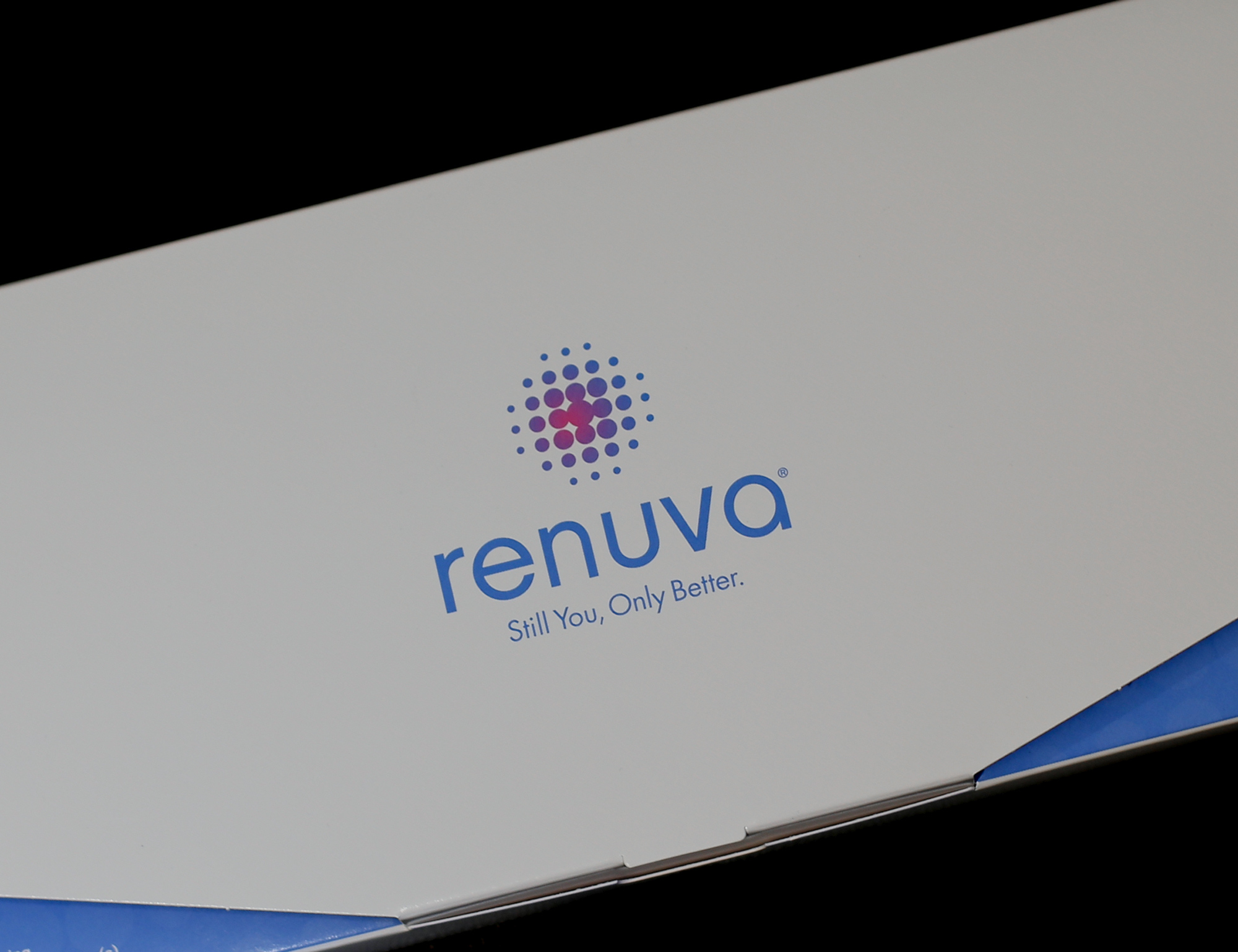 Renuva product packaging at SOM Aesthetics in San Diego