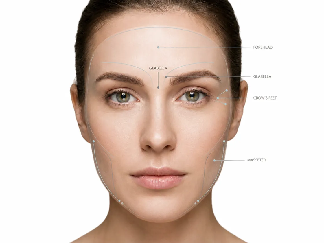 Woman with natural facial movement in a clinical setting