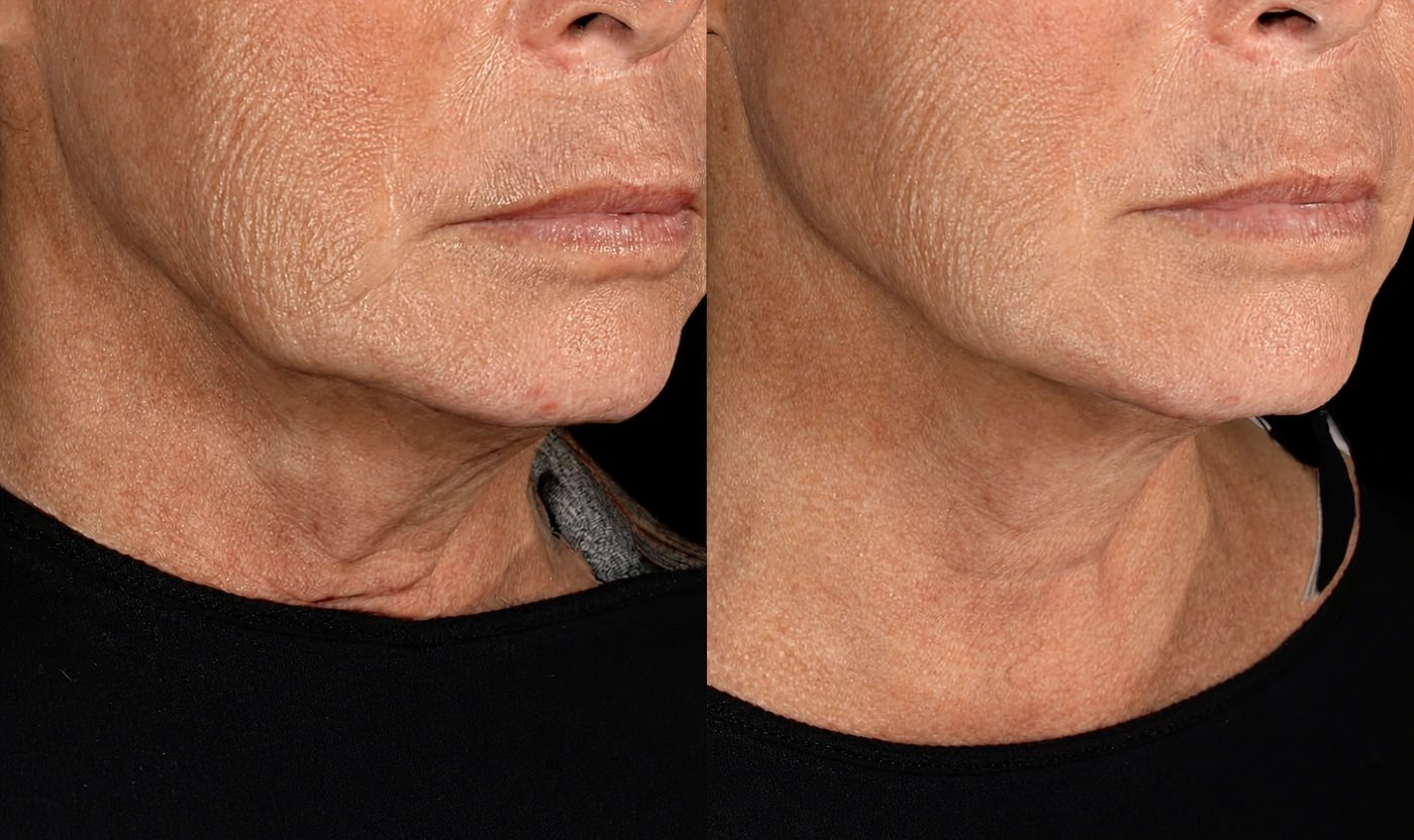 SOM Neck Rejuvenation before and after result in San Diego