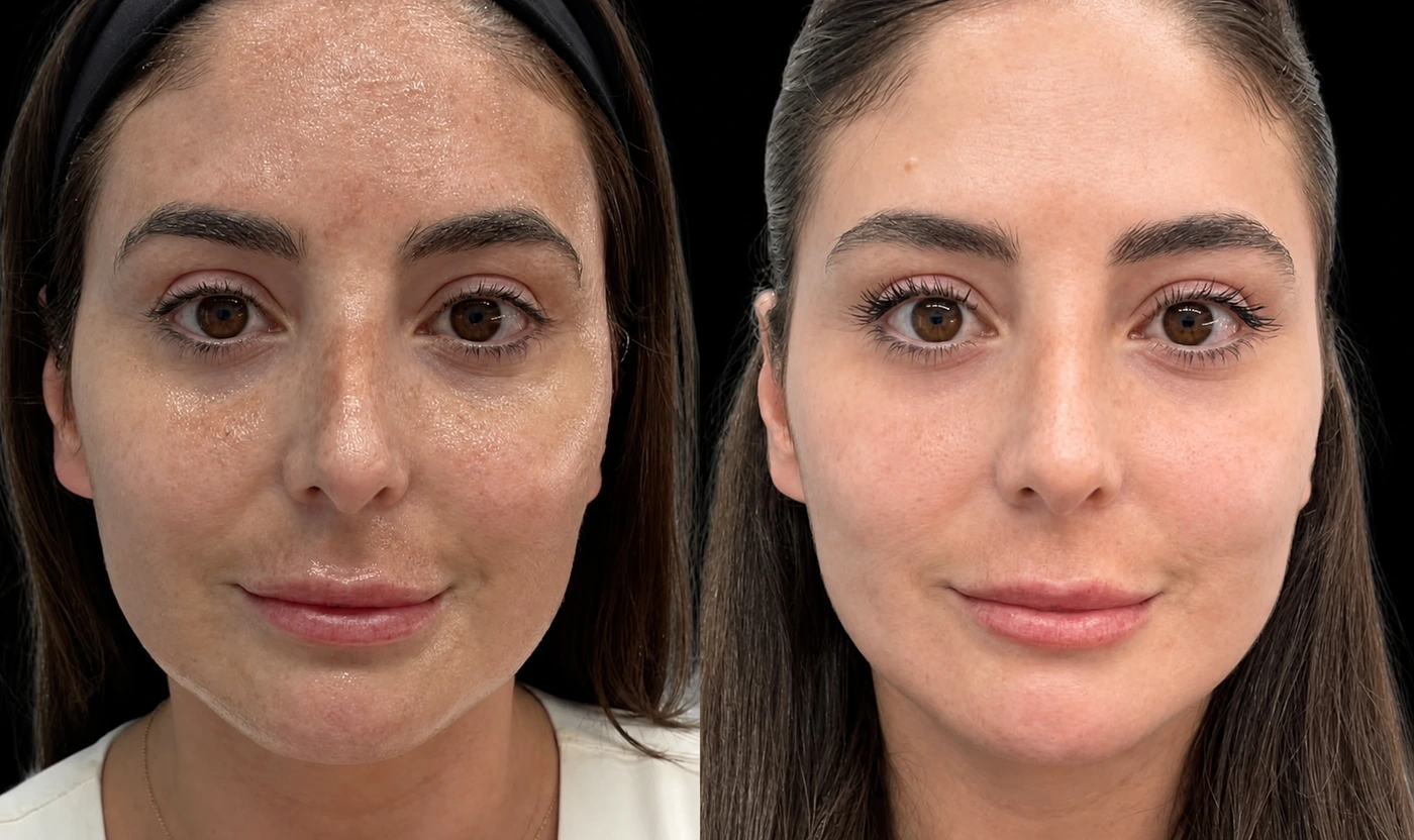 MOXI treatment for melasma before and after result at SOM Aesthetics
