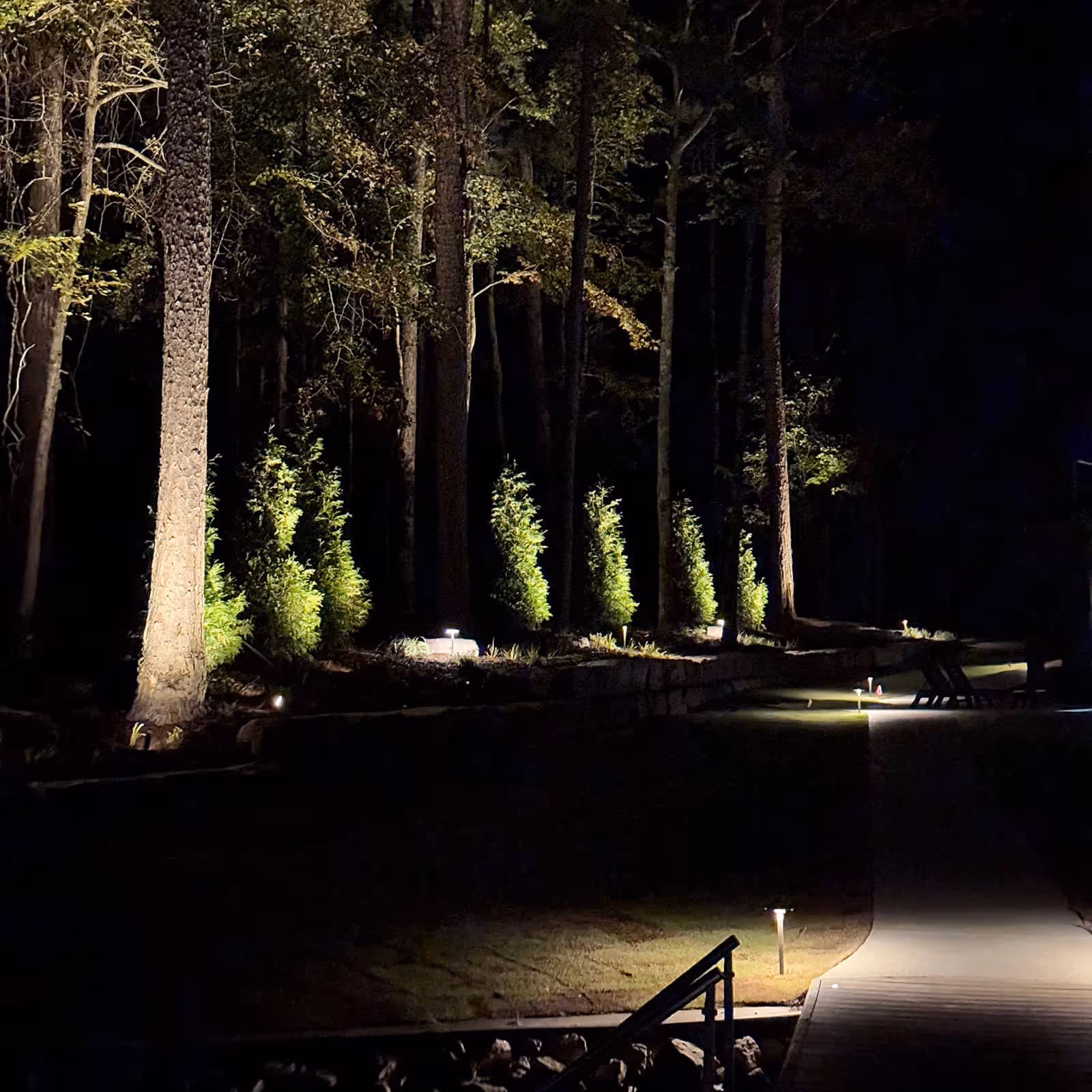 Outdoor lighting installation to enhance safety and curb appeal in Athens, GA