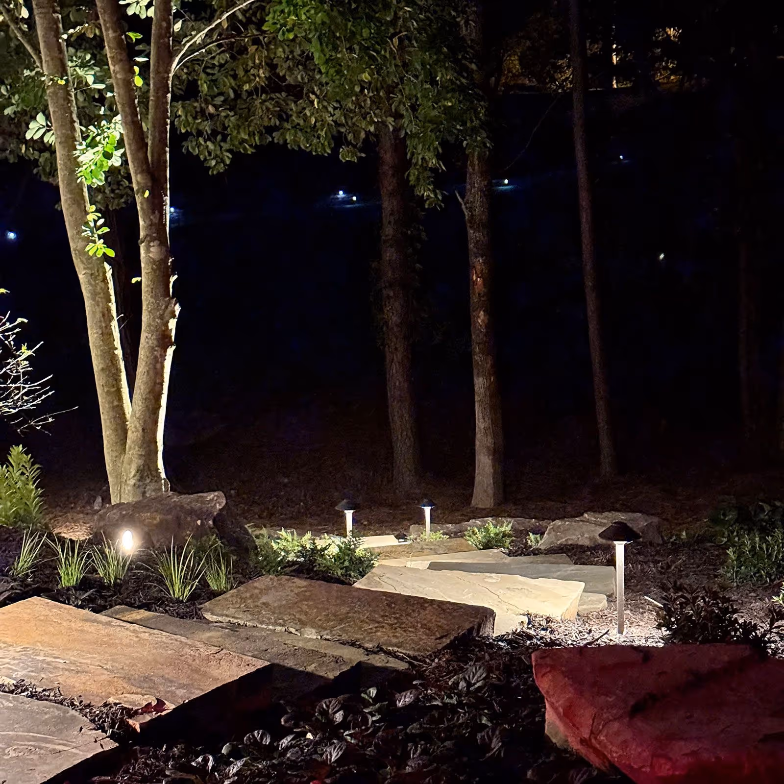 Outdoor lighting installation to enhance safety and curb appeal in Athens, GA