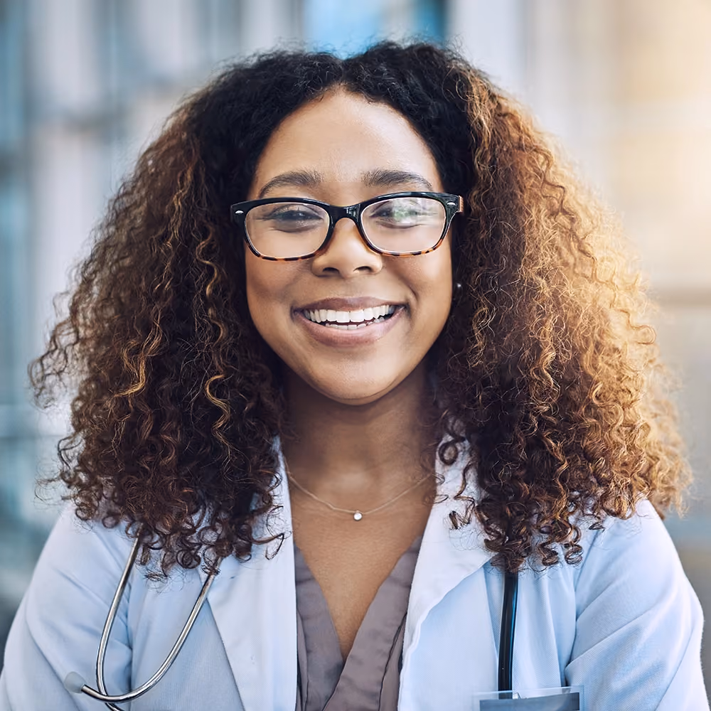 Image of a physician smiling