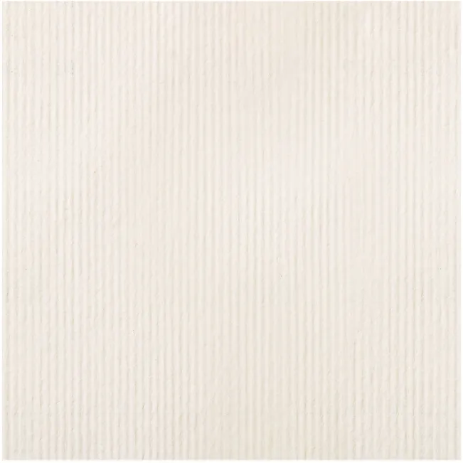 Close-up of light beige textured fabric with vertical ribbed pattern.