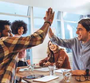 HR professional reviewing documents at her desk