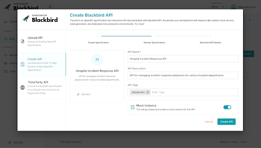 Create an API with Blackbird
