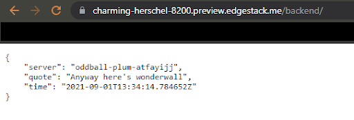 service running locally