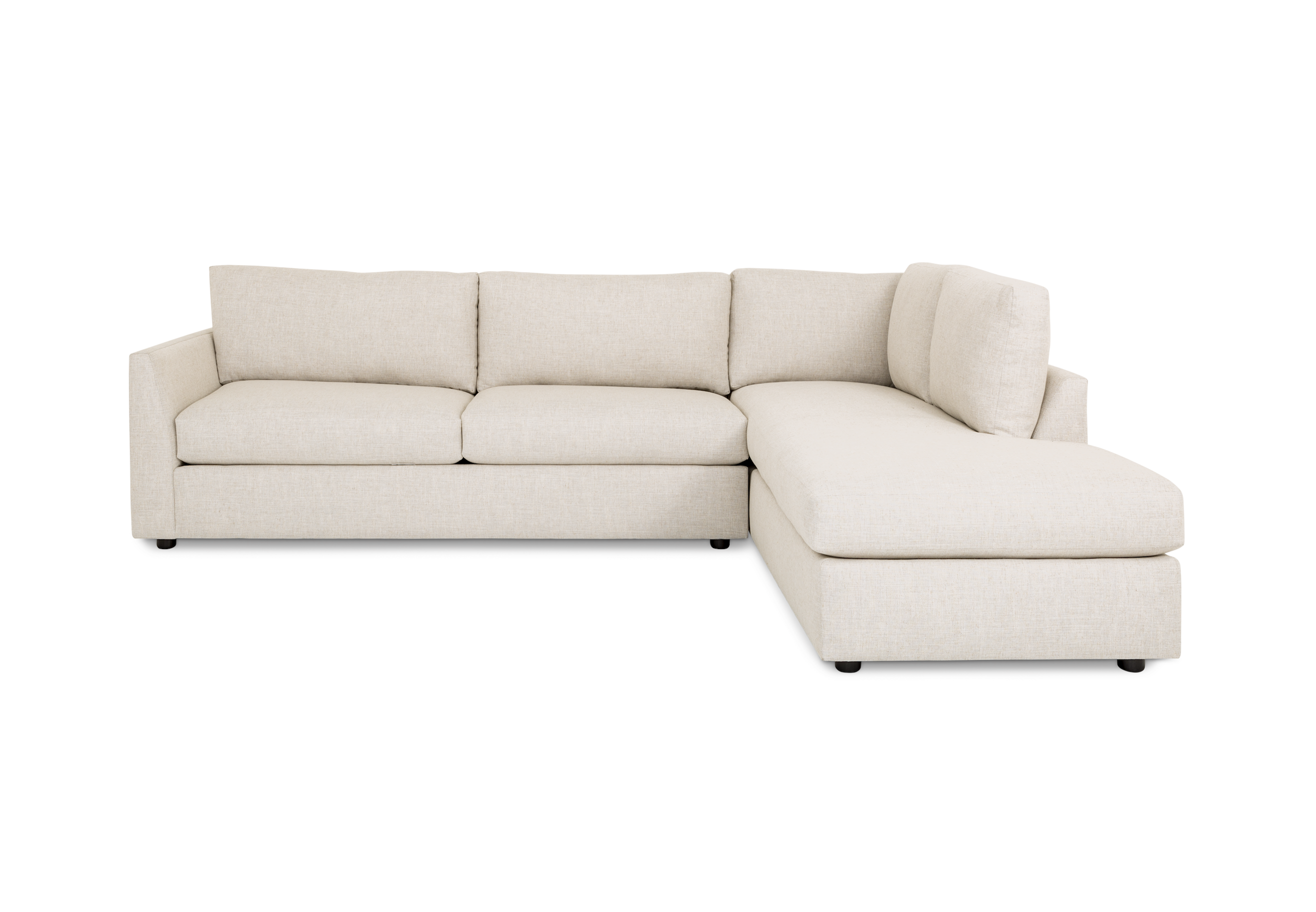 L shaped sectional sofa with one arm