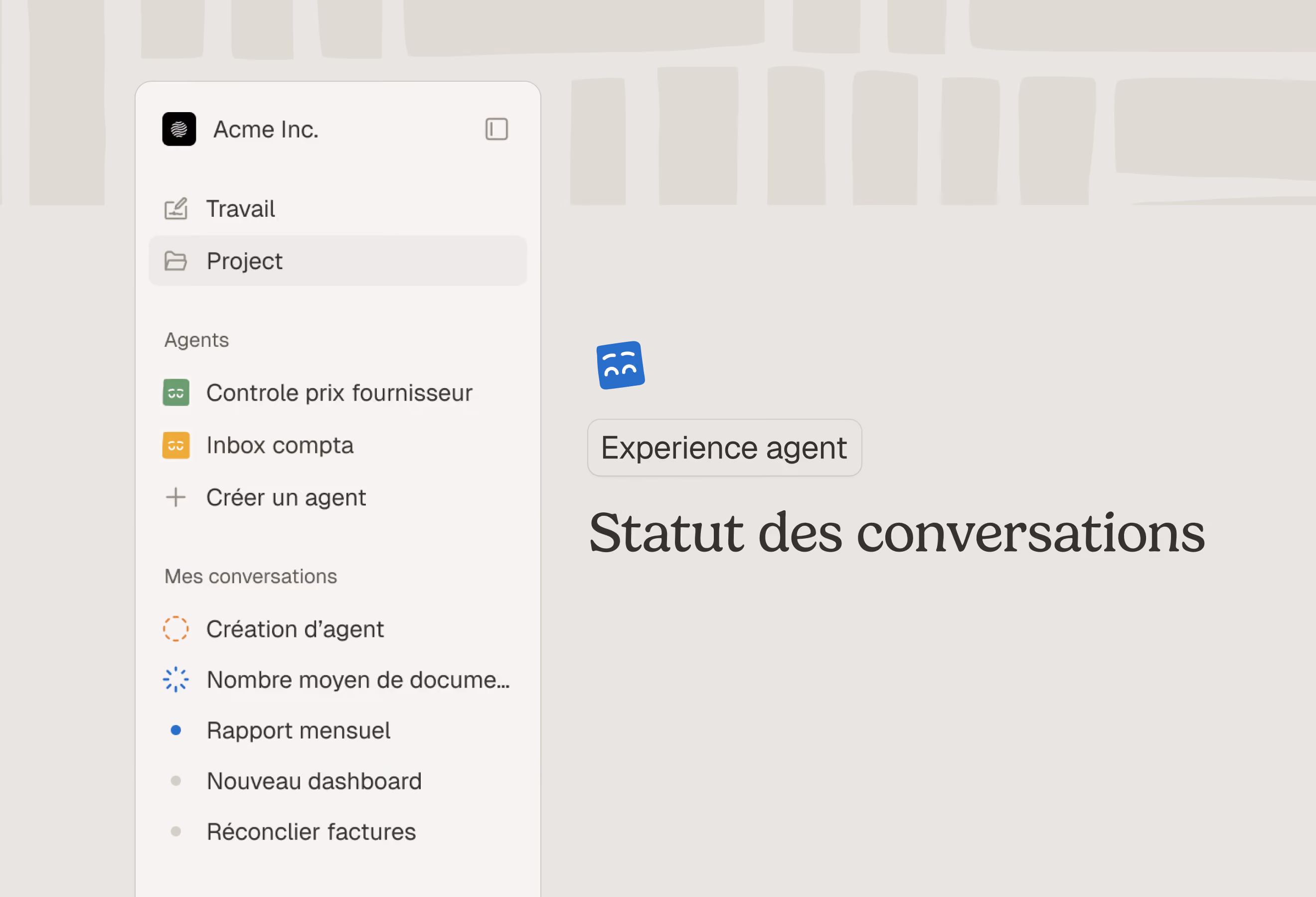 Statut des conversations