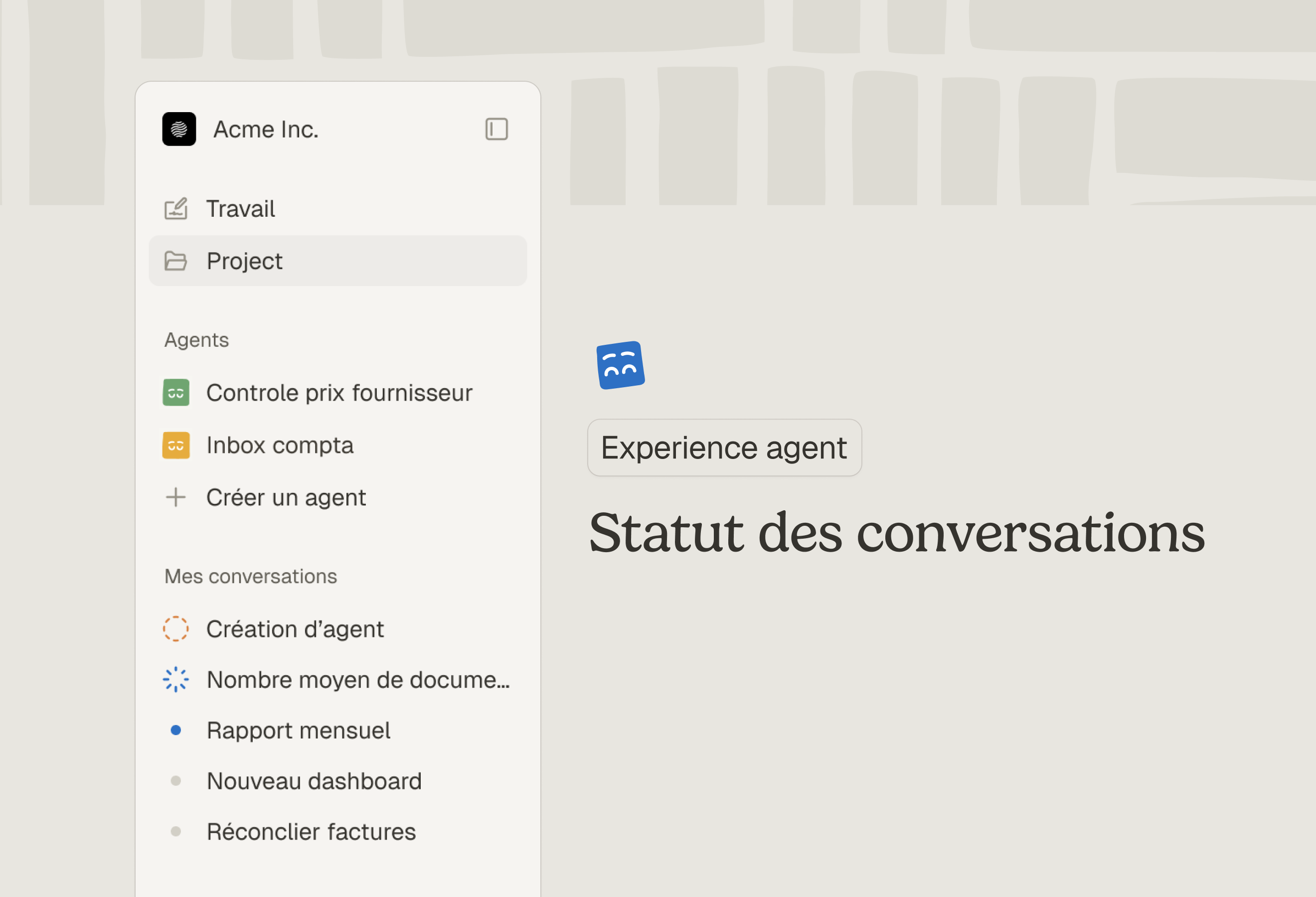 Statut des conversations