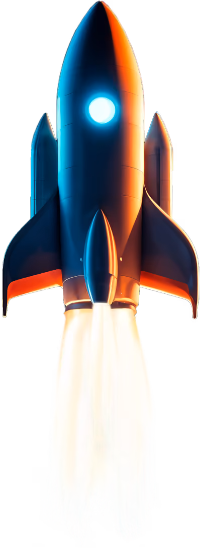 Rocket launching from laptop screen
