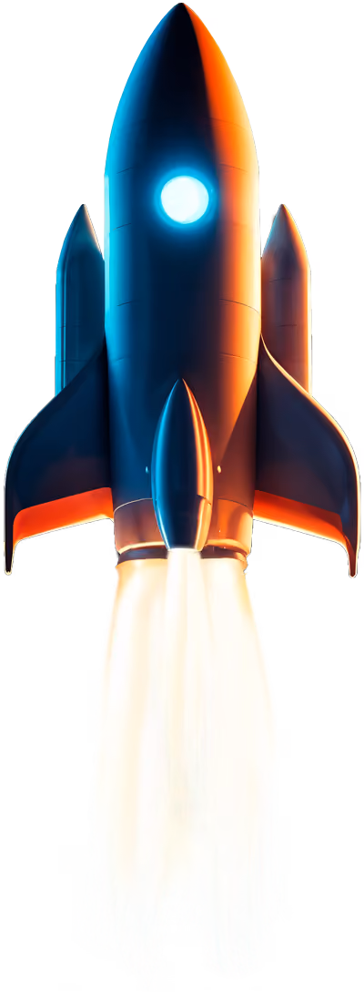 Rocket launching from laptop screen