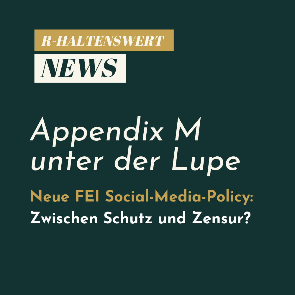News zu Appendix M: Neue FEI Social-Media-Policy.