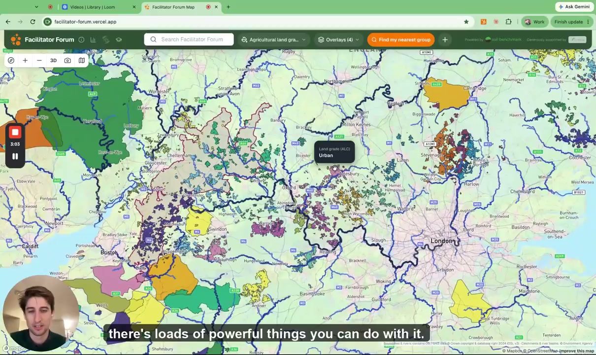 Tom Scrope presenting the Facilitator Forum map of UK farmer groups