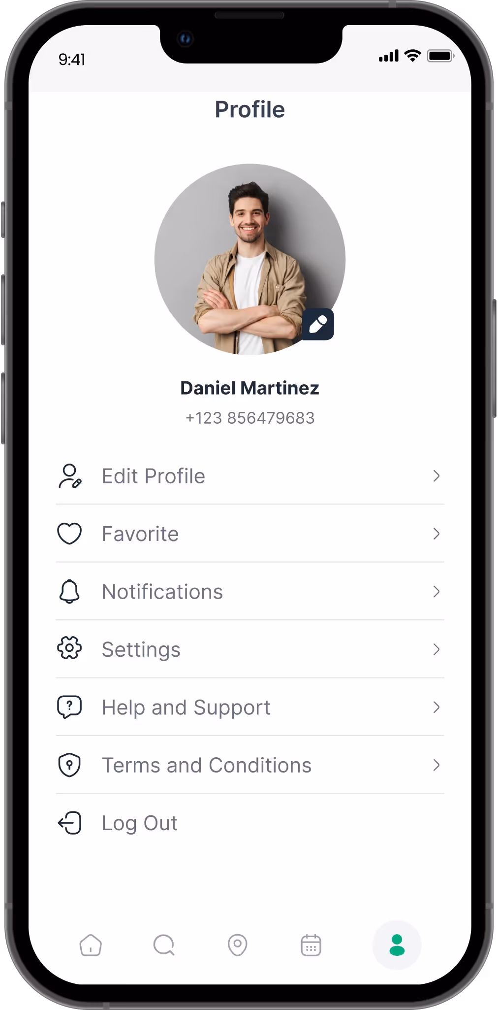 User profile and settings screen with account management options
