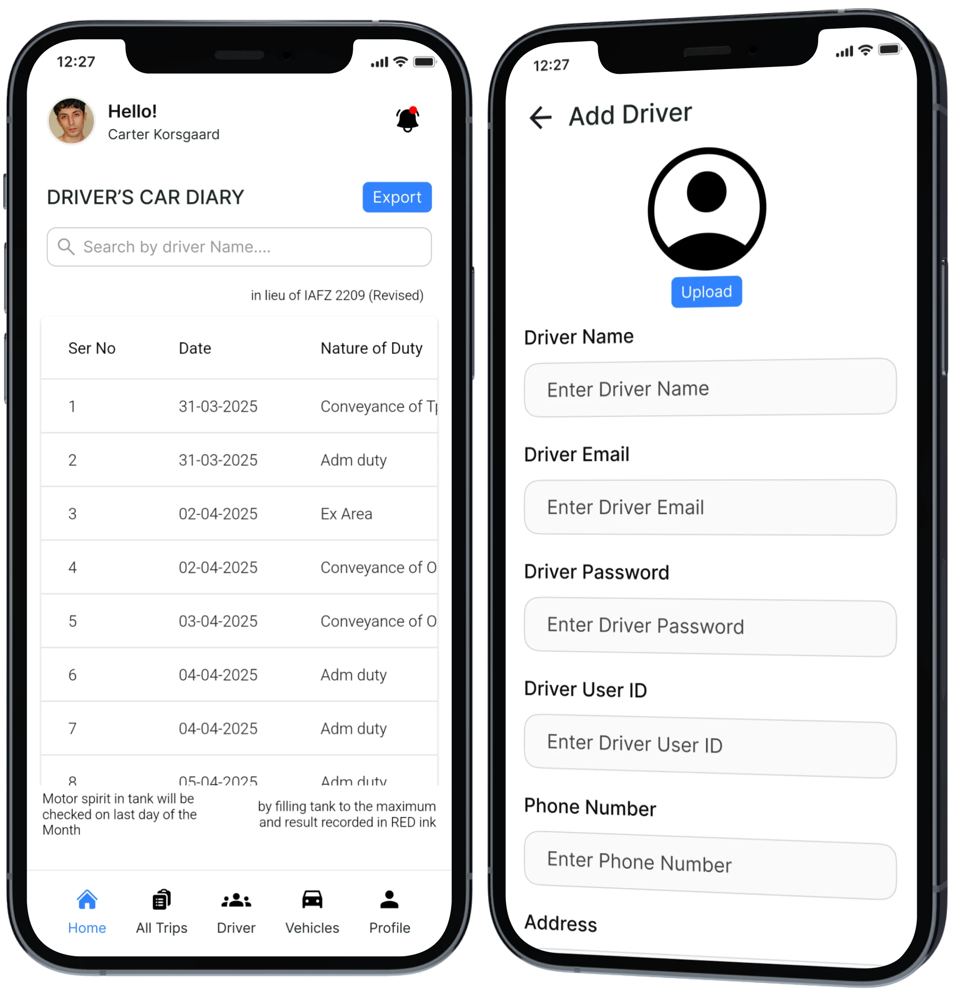 Driver Monitoring Feature