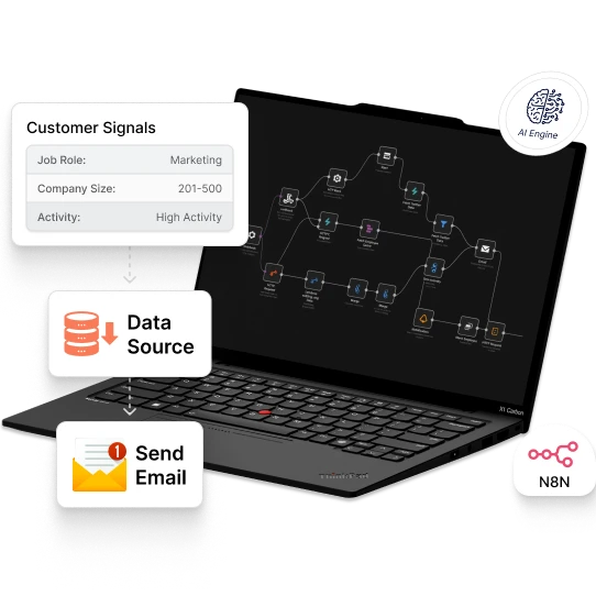 Personalized Sales Emails Generator interface showcasing email templates