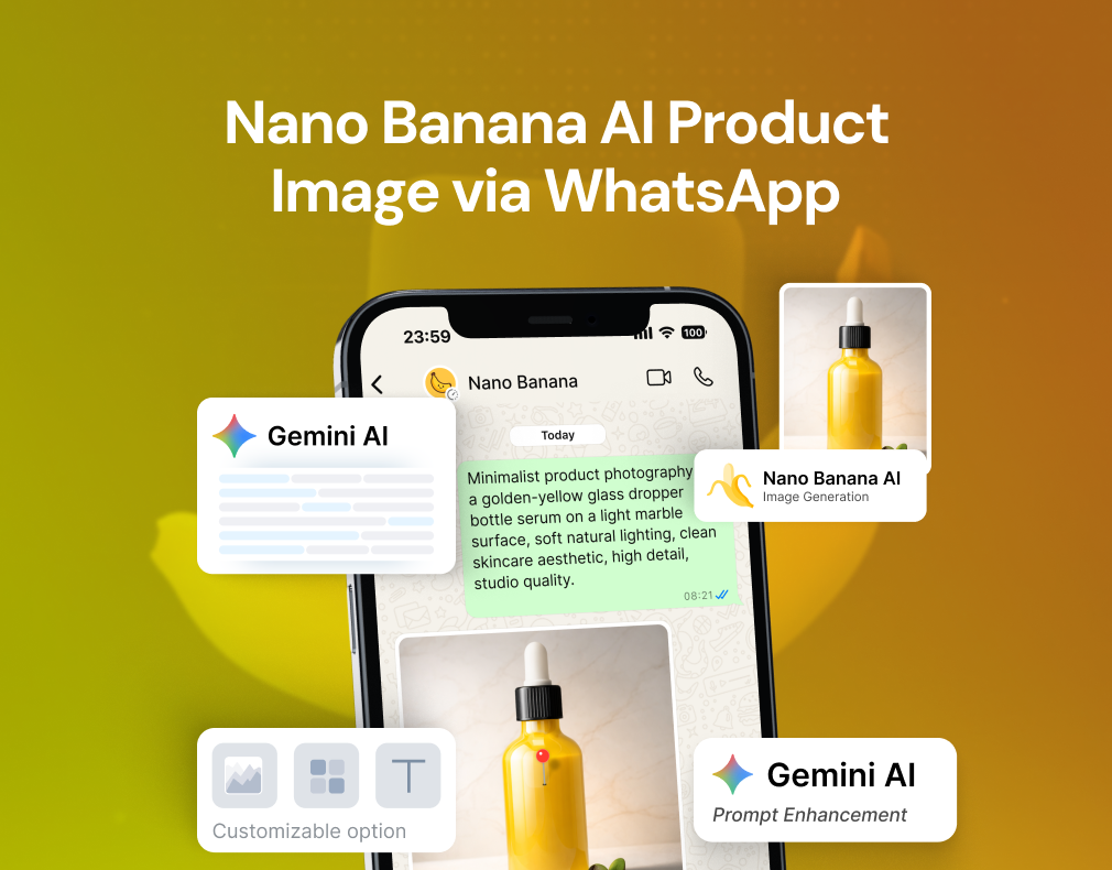 Nano Banana AI Product Image Creator via WhatsApp