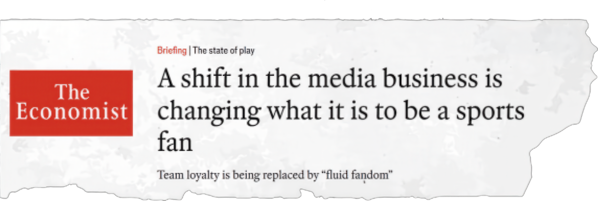 The Economist: A shift in the media business is changing what it is to be a sports fan