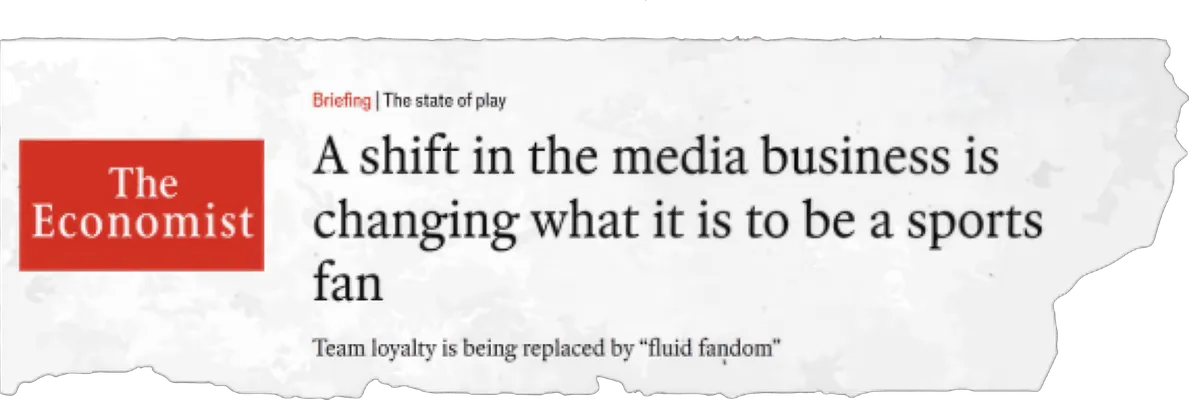 The Economist: A shift in the media business is changing what it is to be a sports fan