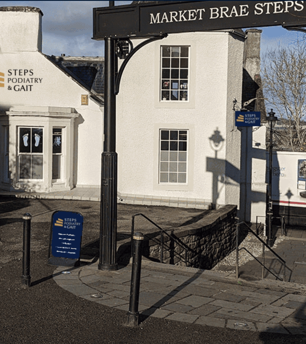 Exterior of Steps Podiatry and Gait at Market Brae Steps in Inverness