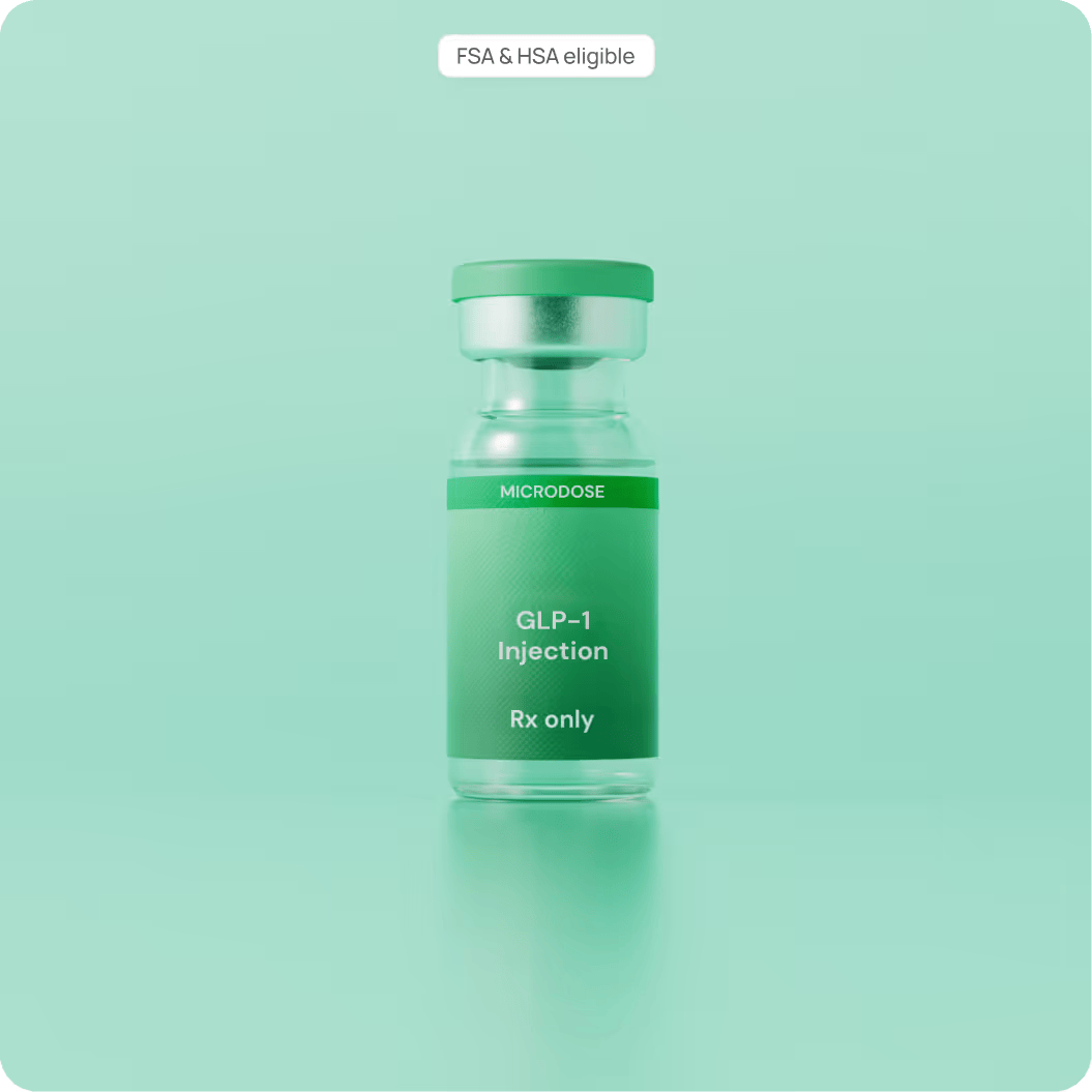 microdose GLP-1 injection vial Rx only FSA and HSA eligible from IvyRX