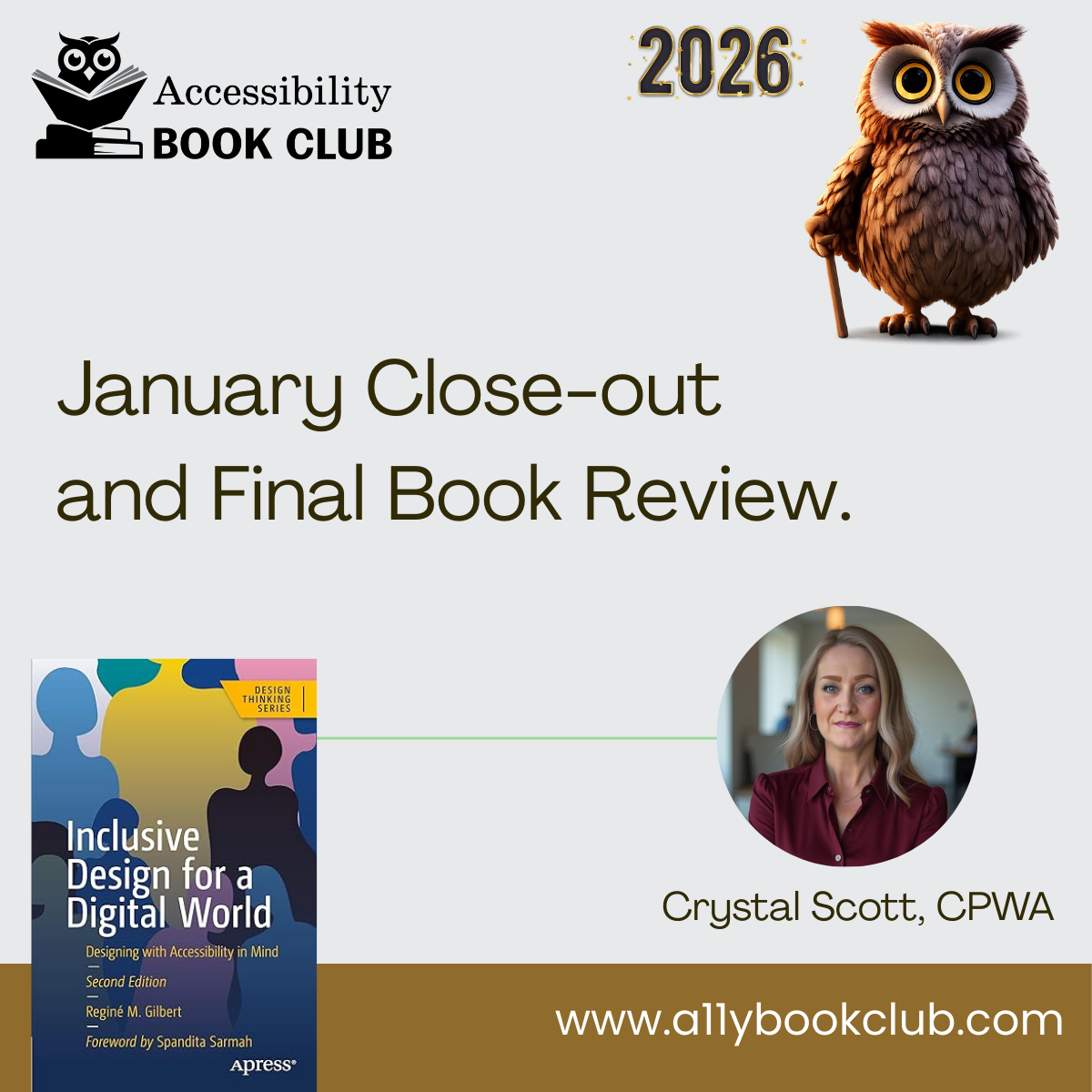 January Close Out and Final Book Review by Crystal Scott