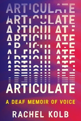 Articulate cover: the word Articulate repeated in stacked rows with letters breaking apart on a pink to purple gradient